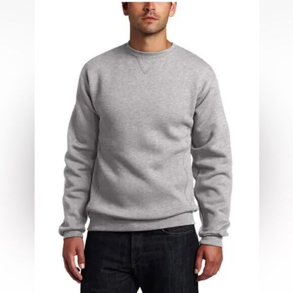 NWT Russell Athletic Poly/Cotton Crewneck Sweatshirt - Oxford Gray - Small - Picture 1 of 7